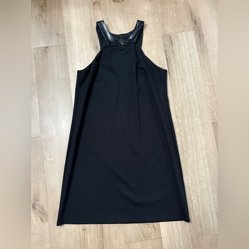 Women’s Alice & Trixie Black Leather Trim Halter Dress - Size M